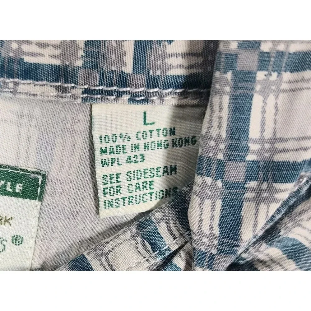 Vintage Mens Size L Levi Strauss & Co Long Sleeve Button Up Plaid Shirt